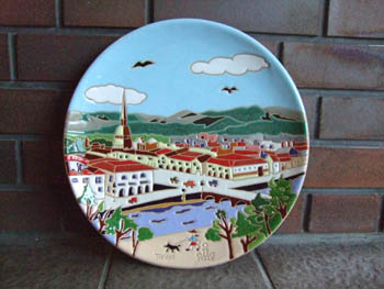 イタリア製ハンドペイント絵皿