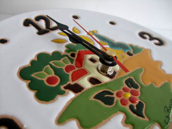イタリア陶器の時計