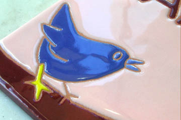 幸せの青い鳥表札
