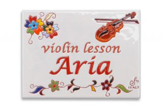 ヴァイオリン教室のタイル看板